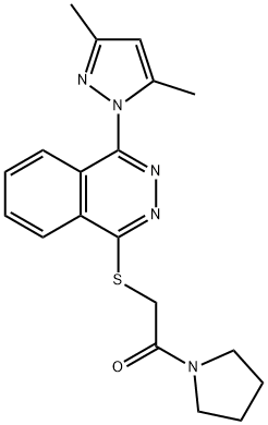 Pyrrolidine, 1-[[[4-(3,5-dimethyl-1H-pyrazol-1-yl)-1-phthalazinyl]thio]acetyl]- (9CI)|