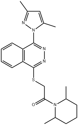 Piperidine, 1-[[[4-(3,5-dimethyl-1H-pyrazol-1-yl)-1-phthalazinyl]thio]acetyl]-2,6-dimethyl- (9CI)|