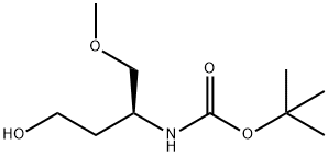 Carbamic acid, [(1S)-3-hydroxy-1-(methoxymethyl)propyl]-, 1,1-dimethylethyl,606129-69-5,结构式