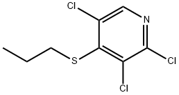 2,3,5-トリクロロ-4-(プロピルチオ)ピリジン 化学構造式