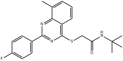 606131-48-0 Acetamide, N-(1,1-dimethylethyl)-2-[[2-(4-fluorophenyl)-8-methyl-4-quinazolinyl]thio]- (9CI)