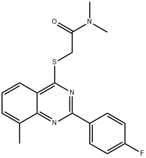 Acetamide, 2-[[2-(4-fluorophenyl)-8-methyl-4-quinazolinyl]thio]-N,N-dimethyl- (9CI),606131-66-2,结构式