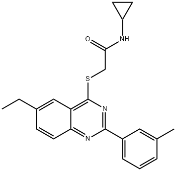 Acetamide, N-cyclopropyl-2-[[6-ethyl-2-(3-methylphenyl)-4-quinazolinyl]thio]- (9CI)|