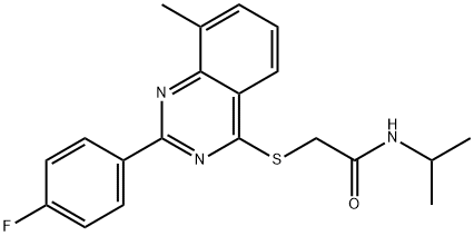 606131-75-3 Acetamide, 2-[[2-(4-fluorophenyl)-8-methyl-4-quinazolinyl]thio]-N-(1-methylethyl)- (9CI)