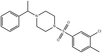 606131-82-2 Piperazine, 1-[(3-chloro-4-methylphenyl)sulfonyl]-4-(1-phenylethyl)- (9CI)
