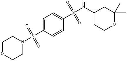 Benzenesulfonamide, 4-(4-morpholinylsulfonyl)-N-(tetrahydro-2,2-dimethyl-2H-pyran-4-yl)- (9CI),606131-97-9,结构式