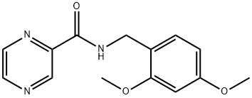 Pyrazinecarboxamide, N-[(2,4-dimethoxyphenyl)methyl]- (9CI) 化学構造式