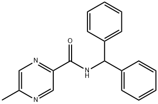 Pyrazinecarboxamide, N-(diphenylmethyl)-5-methyl- (9CI) Structure