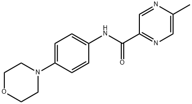 Pyrazinecarboxamide, 5-methyl-N-[4-(4-morpholinyl)phenyl]- (9CI),606132-22-3,结构式