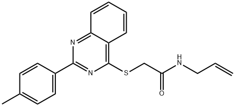 Acetamide, 2-[[2-(4-methylphenyl)-4-quinazolinyl]thio]-N-2-propenyl- (9CI),606132-24-5,结构式