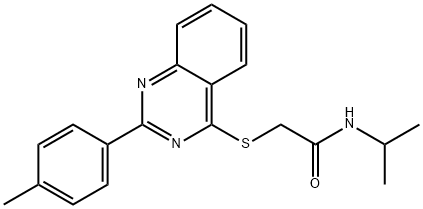 Acetamide, N-(1-methylethyl)-2-[[2-(4-methylphenyl)-4-quinazolinyl]thio]- (9CI) Structure