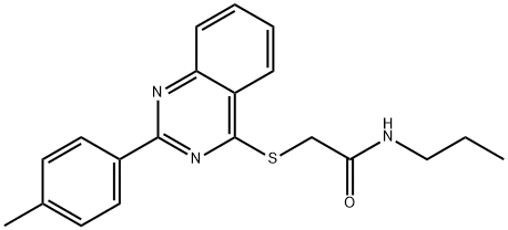 Acetamide, 2-[[2-(4-methylphenyl)-4-quinazolinyl]thio]-N-propyl- (9CI),606132-30-3,结构式