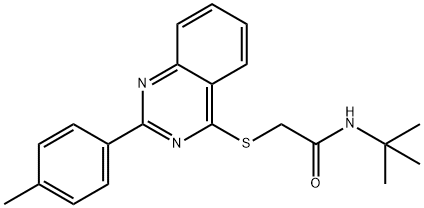 Acetamide, N-(1,1-dimethylethyl)-2-[[2-(4-methylphenyl)-4-quinazolinyl]thio]- (9CI),606132-33-6,结构式