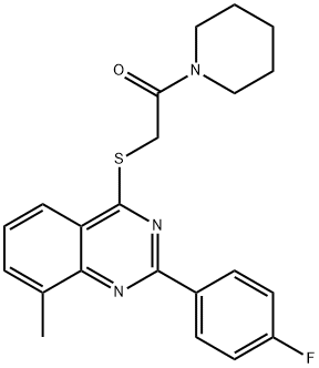 606132-45-0 Piperidine, 1-[[[2-(4-fluorophenyl)-8-methyl-4-quinazolinyl]thio]acetyl]- (9CI)