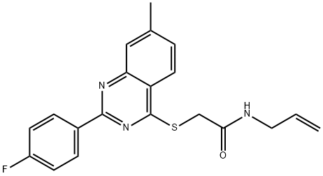 Acetamide, 2-[[2-(4-fluorophenyl)-7-methyl-4-quinazolinyl]thio]-N-2-propenyl- (9CI),606132-66-5,结构式