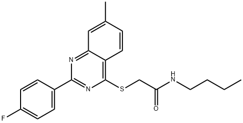606132-68-7 Acetamide, N-butyl-2-[[2-(4-fluorophenyl)-7-methyl-4-quinazolinyl]thio]- (9CI)