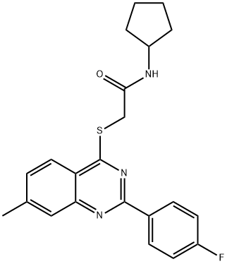 606132-71-2 Acetamide, N-cyclopentyl-2-[[2-(4-fluorophenyl)-7-methyl-4-quinazolinyl]thio]- (9CI)