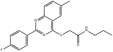Acetamide, 2-[[2-(4-fluorophenyl)-6-methyl-4-quinazolinyl]thio]-N-propyl- (9CI),606132-84-7,结构式