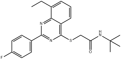 Acetamide, N-(1,1-dimethylethyl)-2-[[8-ethyl-2-(4-fluorophenyl)-4-quinazolinyl]thio]- (9CI),606132-93-8,结构式