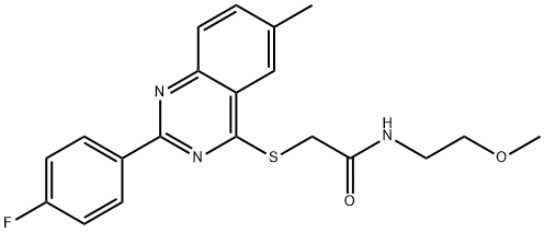 Acetamide, 2-[[2-(4-fluorophenyl)-6-methyl-4-quinazolinyl]thio]-N-(2-methoxyethyl)- (9CI)|