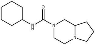 Pyrrolo[1,2-a]pyrazine-2(1H)-carboxamide, N-cyclohexylhexahydro- (9CI) Structure