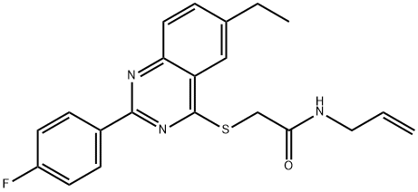 Acetamide, 2-[[6-ethyl-2-(4-fluorophenyl)-4-quinazolinyl]thio]-N-2-propenyl- (9CI) 化学構造式