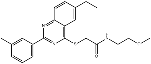 Acetamide, 2-[[6-ethyl-2-(3-methylphenyl)-4-quinazolinyl]thio]-N-(2-methoxyethyl)- (9CI)|