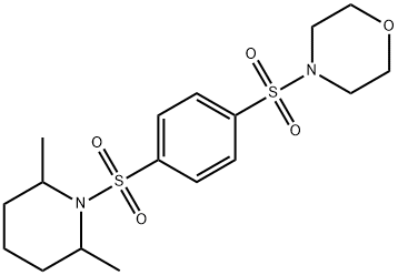 Morpholine, 4-[[4-[(2,6-dimethyl-1-piperidinyl)sulfonyl]phenyl]sulfonyl]- (9CI) Structure