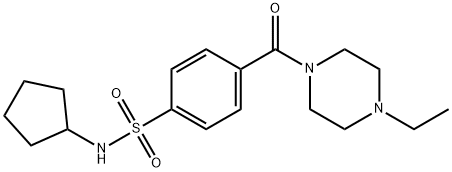 피페라진,1-[4-[(사이클로펜틸아미노)설포닐]벤조일]-4-에틸-(9CI)