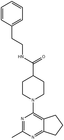 606135-89-1 4-Piperidinecarboxamide, 1-(6,7-dihydro-2-methyl-5H-cyclopentapyrimidin-4-yl)-N-(2-phenylethyl)- (9CI)