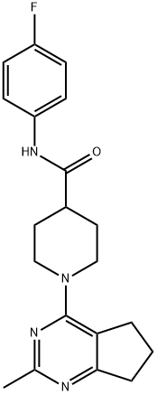 4-Piperidinecarboxamide, 1-(6,7-dihydro-2-methyl-5H-cyclopentapyrimidin-4-yl)-N-(4-fluorophenyl)- (9CI) 化学構造式