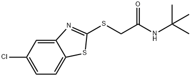 Acetamide, 2-[(5-chloro-2-benzothiazolyl)thio]-N-(1,1-dimethylethyl)- (9CI) Struktur
