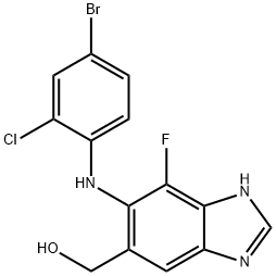 (6-(4-broMo-2-chlorophenylaMino)-7-fluoro-1H-benzo[d]iMidazol-5-yl)Methanol|6-[(4-溴-2-氯苯基)氨基]-7-氟-1H-苯并咪唑-5-甲醇