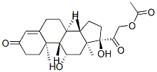 [2-[(8S,9S,10R,11S,13S,14S,17R)-11,17-dihydroxy-10,13-dimethyl-3-oxo-2,6,7,8,9,11,12,14,15,16-decahydro-1H-cyclopenta[a]phenanthren-17-yl]-2-oxo-ethyl] acetate 结构式