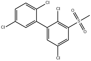 3-甲基磺酰基-2,2',5,5'-四氯联苯 结构式