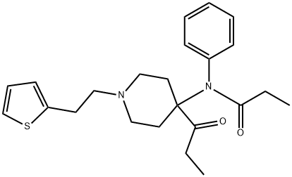 N-[4-(1-Oxopropyl)-1-[2-(2-thienyl)ethyl]-4-piperidinyl]-N-phenylpropanamide,60644-96-4,结构式