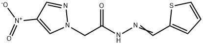 1H-Pyrazole-1-aceticacid,4-nitro-,(2-thienylmethylene)hydrazide(9CI),606484-19-9,结构式