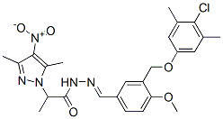 1H-Pyrazole-1-aceticacid,alpha,3,5-trimethyl-4-nitro-,[[3-[(4-chloro-3,5-dimethylphenoxy)methyl]-4-methoxyphenyl]methylene]hydrazide(9CI)|