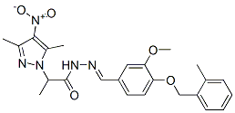 1H-Pyrazole-1-aceticacid,alpha,3,5-trimethyl-4-nitro-,[[3-methoxy-4-[(2-methylphenyl)methoxy]phenyl]methylene]hydrazide(9CI) Structure