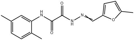 Acetic acid, [(2,5-dimethylphenyl)amino]oxo-, [(5-methyl-2-furanyl)methylene]hydrazide (9CI) Structure