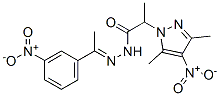 1H-Pyrazole-1-aceticacid,alpha,3,5-trimethyl-4-nitro-,[1-(3-nitrophenyl)ethylidene]hydrazide(9CI) Structure