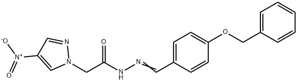 1H-Pyrazole-1-aceticacid,4-nitro-,[[4-(phenylmethoxy)phenyl]methylene]hydrazide(9CI) Structure