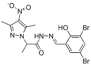 1H-Pyrazole-1-aceticacid,alpha,3,5-trimethyl-4-nitro-,[(3,5-dibromo-2-hydroxyphenyl)methylene]hydrazide(9CI),606487-56-3,结构式