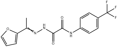 Acetic acid, oxo[[4-(trifluoromethyl)phenyl]amino]-, [1-(2-furanyl)ethylidene]hydrazide (9CI) Structure