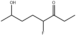 3-Octanone,  4-fluoro-7-hydroxy- Structure