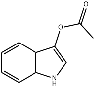 1H-Indol-3-ol,3a,7a-dihydro-,acetate(ester)(9CI) 结构式