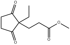 Cyclopentanepropanoic acid, 1-ethyl-2,5-dioxo-, methyl ester (9CI) Structure
