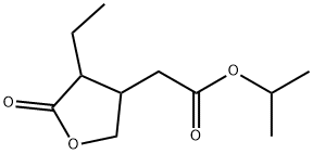 3-Furanaceticacid,4-ethyltetrahydro-5-oxo-,1-methylethylester(9CI) Structure
