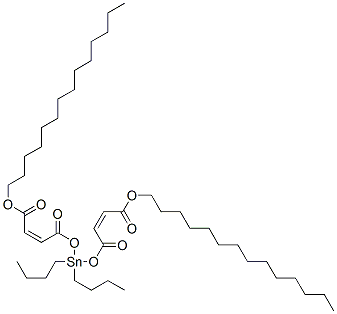 tetradecyl (Z,Z)-6,6-dibutyl-4,8,11-trioxo-5,7,12-trioxa-6-stannahexacosa-2,9-dienoate  Structure