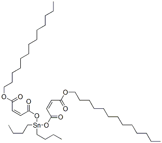 tridecyl (Z,Z)-6,6-dibutyl-4,8,11-trioxo-5,7,12-trioxa-6-stannapentacosa-2,9-dienoate Structure